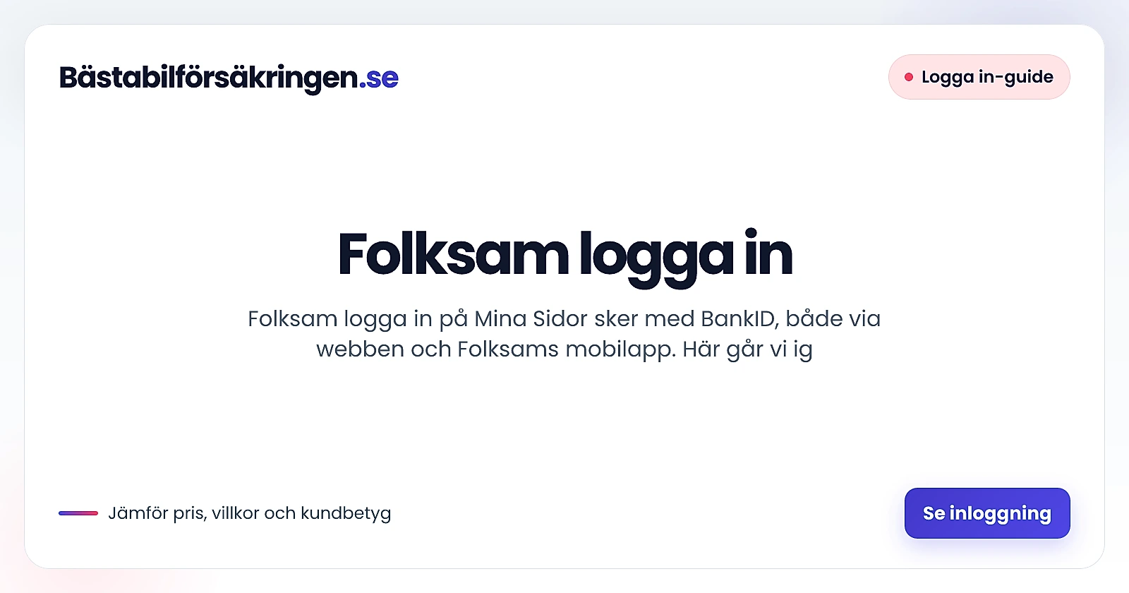 Folksam logga in