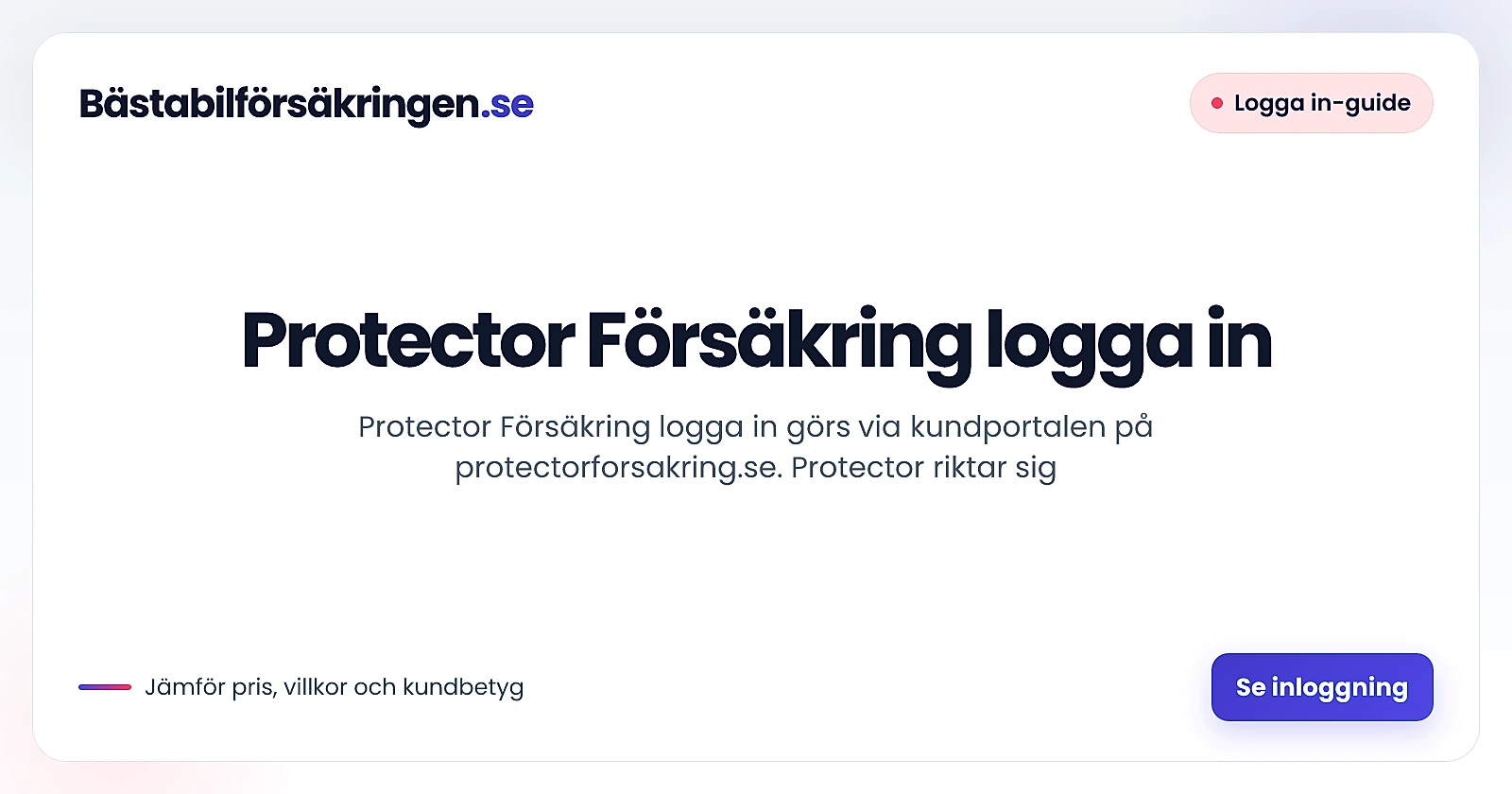 Protector Försäkring logga in